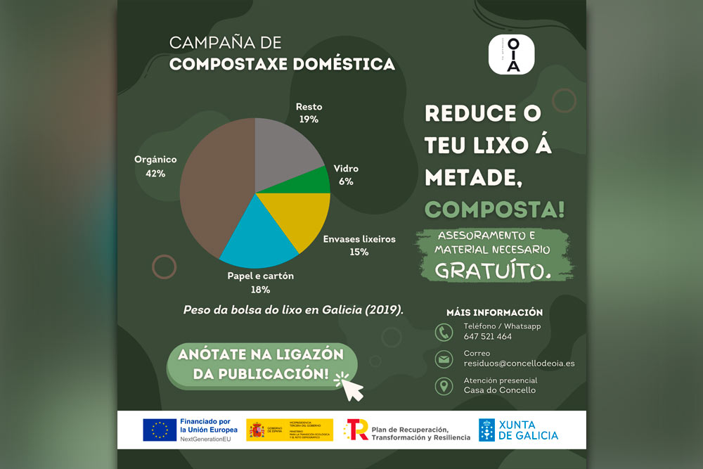 O Concello de Oia continúa coa súa aposta pola compostaxe doméstica